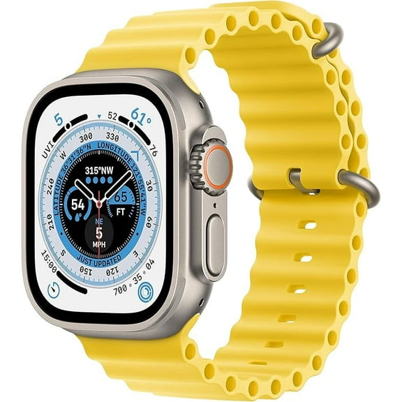 Restored Apple Watch Ultra 2 - GPS + Cellular - 49mm Titanium Case with Yellow Ocean Band (Refurbished)