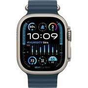 Restored Apple Watch Ultra 2nd Gen GPS + Cellular 49mm Blue Titanium Case with Blue Ocean Band
