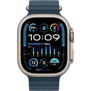 Restored Apple Watch Ultra 2nd Gen GPS + Cellular 49mm Blue Titanium Case with Blue Ocean Band