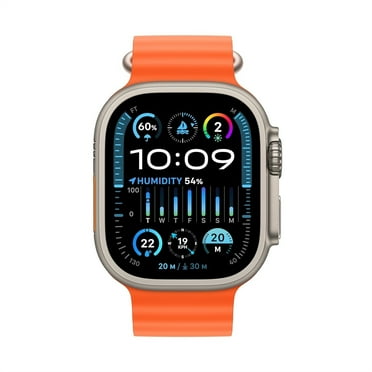 Apple Watch Ultra 2nd Gen (GPS)   Cellular 49mm Orange Titanium Case with Orange Ocean Band, Restored: Like New