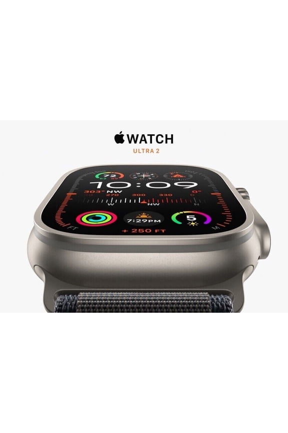 Pre-Owned Apple Watch Ultra G2 (GPS + Cellular 49mm) Smart Watch w/Rugged Titanium Case & Ocean Band - Midnight