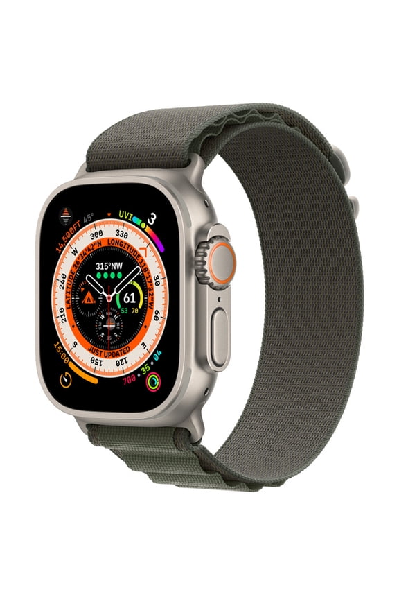 Restored Apple, Watch Ultra, 1st Gen (GPS), Cellular, Titanium, Case with Loop Band, 36 Hour Battery Life, Green/49mm, 1, 1, 1