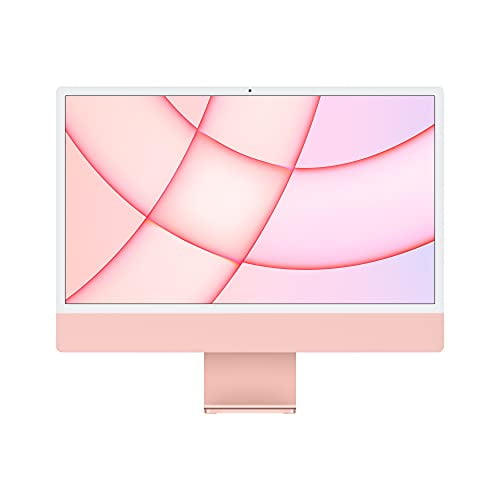 Apple iMac 24 inch 2021 Desktop Computers, M1 chip, 8GB, 512GB SSD, Pink, MGPN3LL/A (Restored)