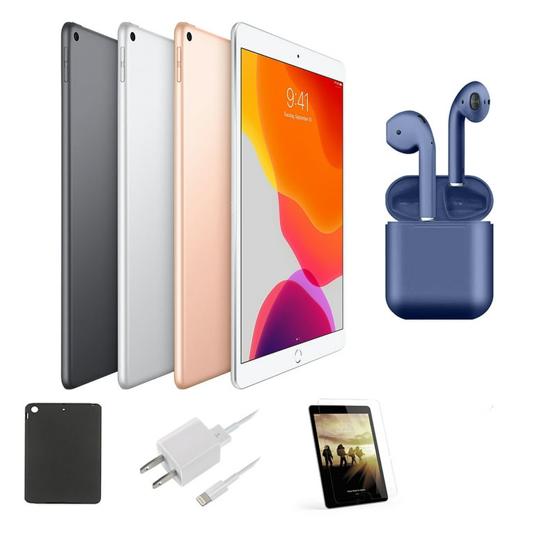 Restored Apple iPad 10.5-inch Wi-Fi Only 64GB Latest OS Bundle: Case,  Pre-Installed Tempered Glass, Rapid Charger, Bluetooth/Wireless Airbuds By  Certified 2 Day Express (Refurbished) 