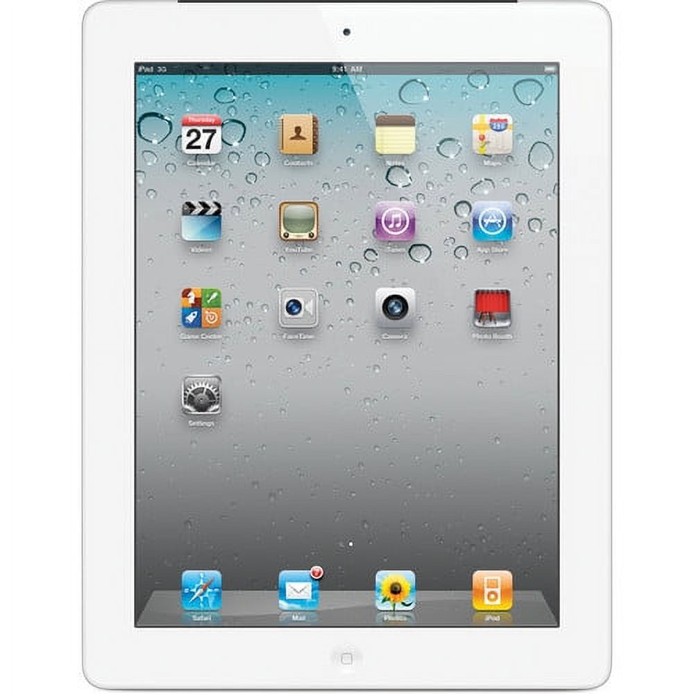 Restored Apple iPad 2nd Gen 16GB White Cellular AT&T MC982LL/A (Refurbished) - image 1 of 5