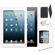 Restored Apple iPad 3 16GB Black -WiFi - Bundle - Case, Rapid Charger, Tempered Glass & Stylus Pen (Refurbished)