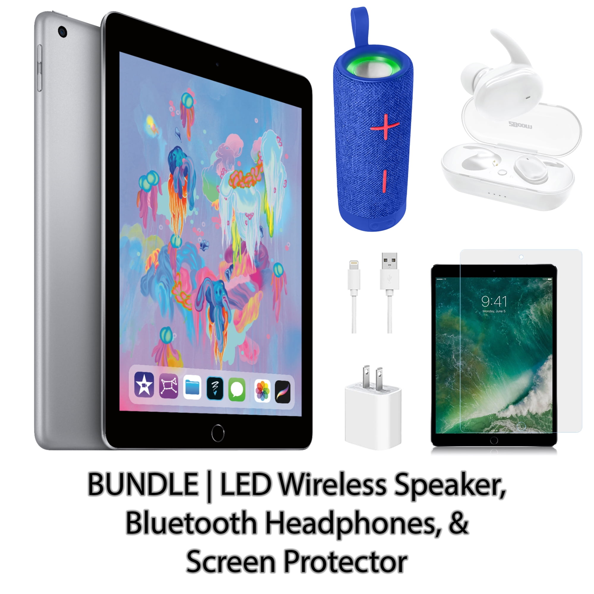 iPad - 【B】iPad 6/32GB/354883092031724 Apple iPad 6 Tablet - 32GB, WiFi Only, Space Gray, Scratch