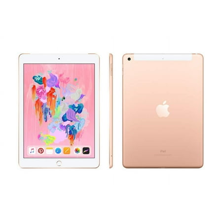 Restored Apple iPad 6th Gen 32GB Gold Cellular MRM52LL/A (Refurbished)