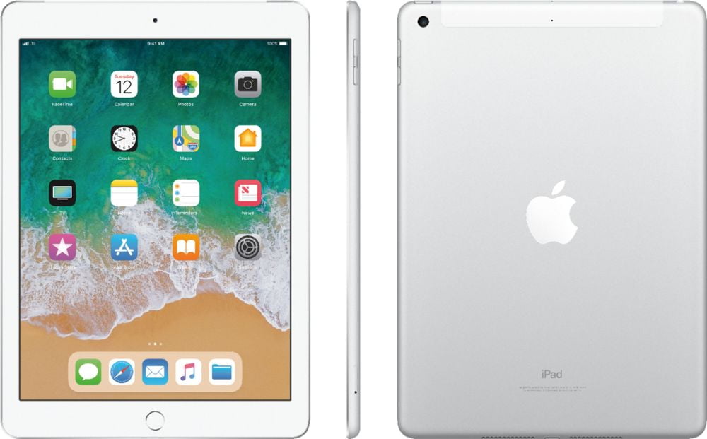 Restored Apple iPad 6th Gen 32GB Silver Cellular MR702LL/A