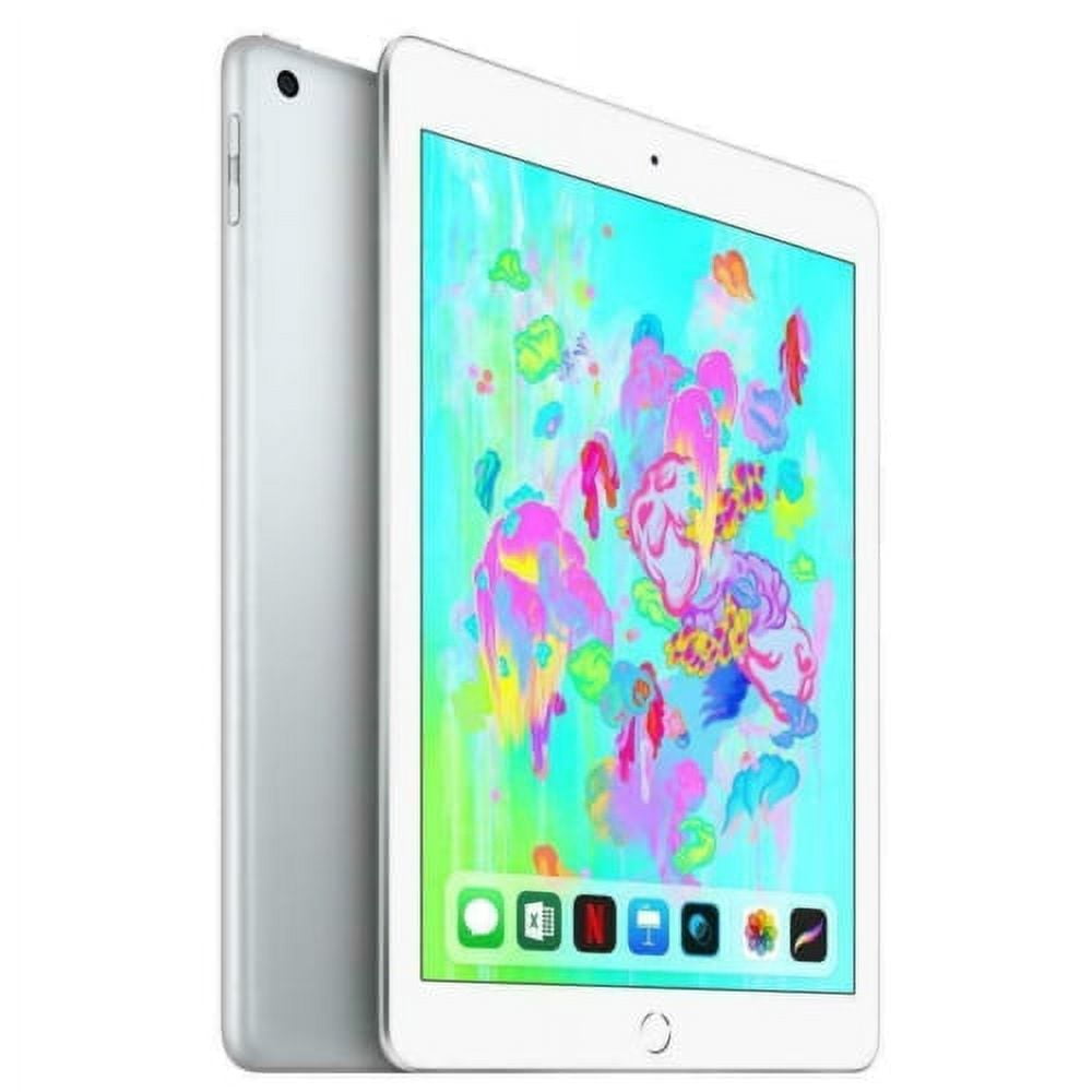 Restored Apple iPad 6th Gen 32GB Wifi + Cellular Unlocked, 9.7in - Silver  (Refurbished)