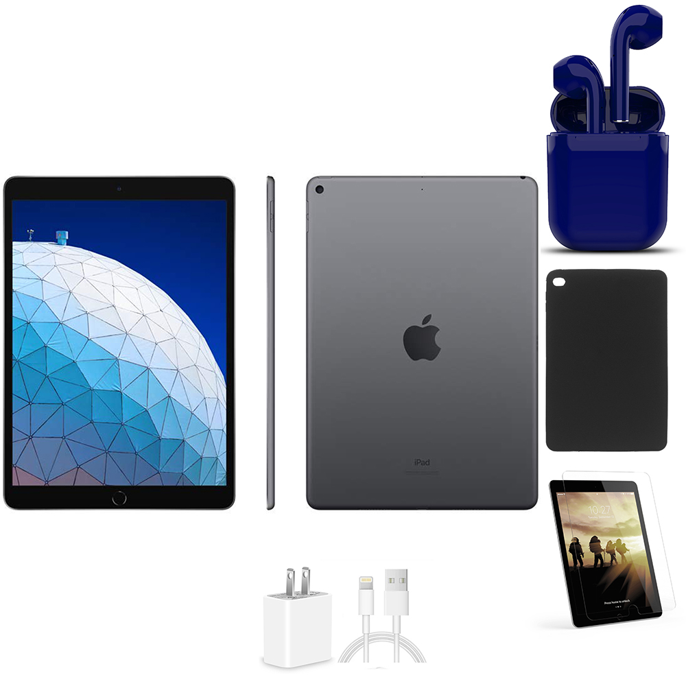 Restored Apple iPad Air 16GB Unlocked 9.7-inch Bundle: Case, Pre-Installed Tempered Glass, Rapid Charger, Bluetooth/Wireless Airbuds By Certified 2 Day Express (Refurbished) - image 1 of 8