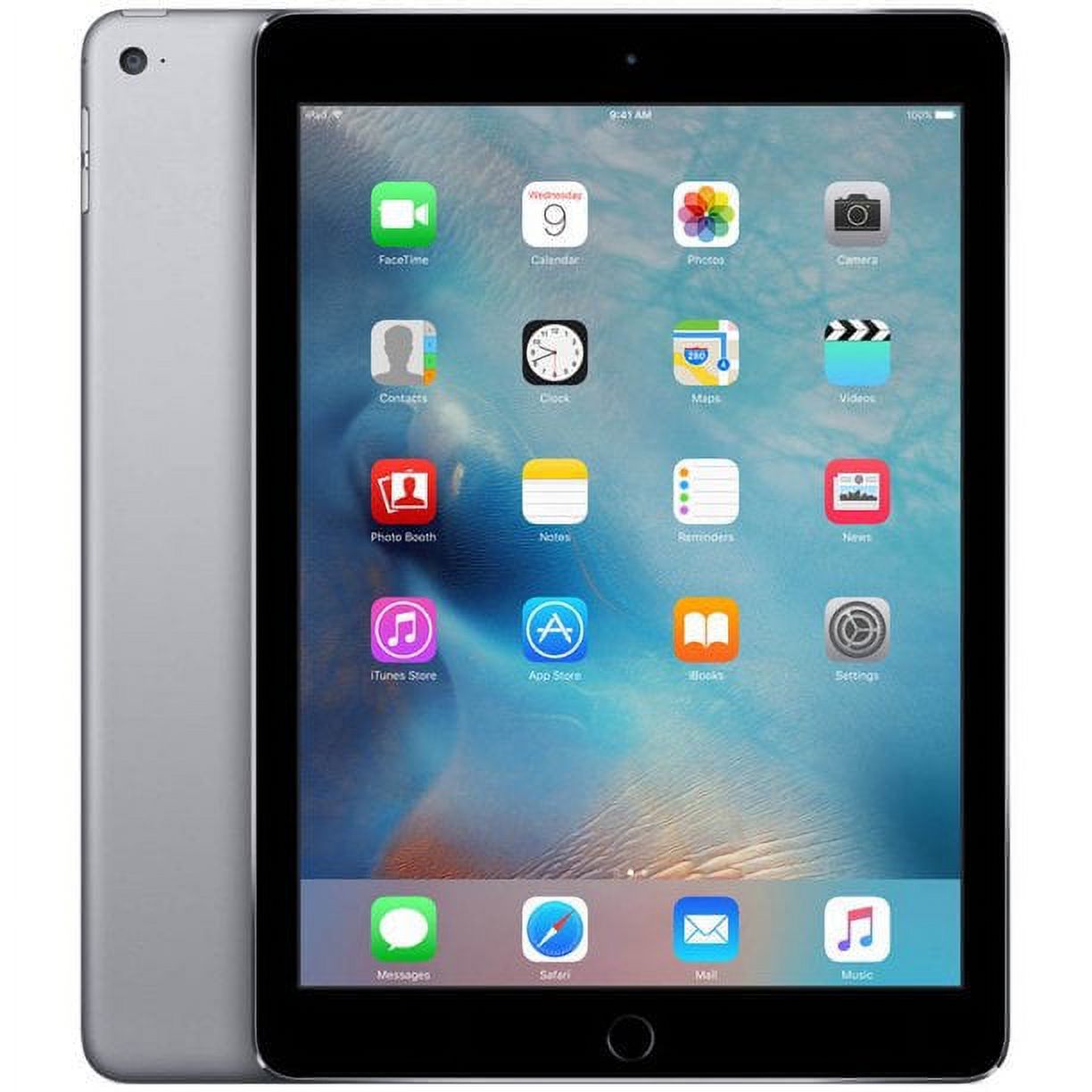 Restored Apple iPad Air 2 16GB WiFi 2GB iOS 10 9.7" Tablet - Space Gray (Refurbished) - image 1 of 4