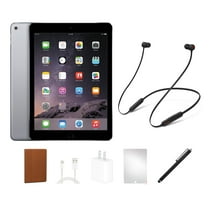 Restored Apple iPad Air 2 (2014), 9.7"", Bundle, 16GB, Space Gray, Wi-Fi, Beats Flex, Case, Tempered Glass, Stylus Pen, Charging Accessories (Refurbished)