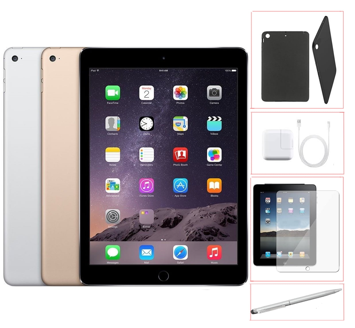 Restored Apple iPad Air 2 32GB Gold -WiFi - Bundle - Case Restored Apple iPad Air 2 32GB Gold -WiFi - Bundle - Case