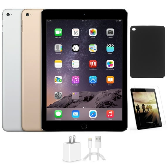 Restored Apple iPad Air 2 - 9.7-inch, 16GB, 32GB, 64GB, All Colors: Space Gray, Silver, Gold, Comes With Bundle: Case, Tempered Glass, Generic Charger, and Includes Free 2-Day Shipping (Refurbished)