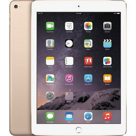 Restored Apple iPad Air 2, 9.7in, Wi-Fi, 128GB, Gold (MH182LL/A) (Refurbished)