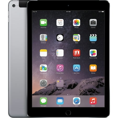 Restored Apple iPad Air 2 + Cellular 128GB 9.7", Space Gray (Refurbished)