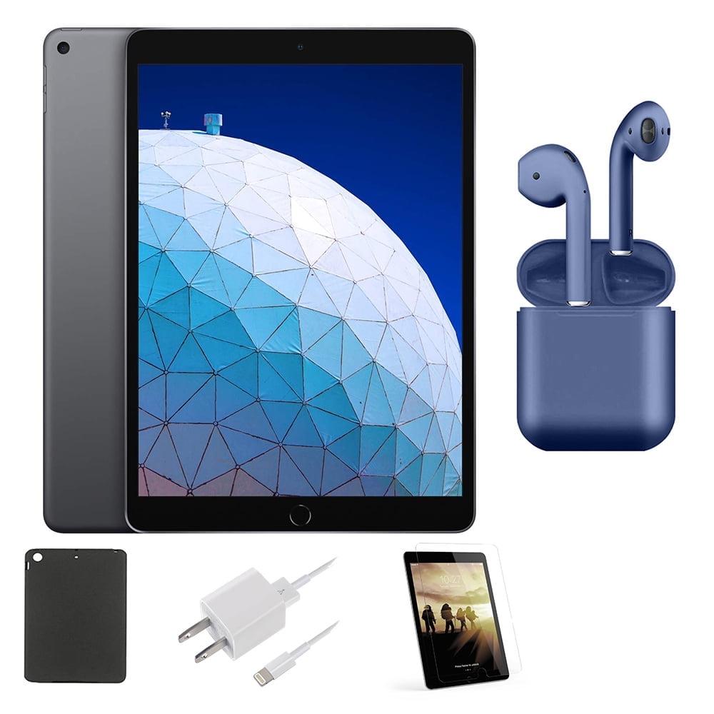 Restored | Apple iPad Air 2 | Space Gray | 64GB | Wi-Fi Only | 9.7-inch |  Bundle: Case, Pre-Installed Tempered Glass, Rapid Charger,