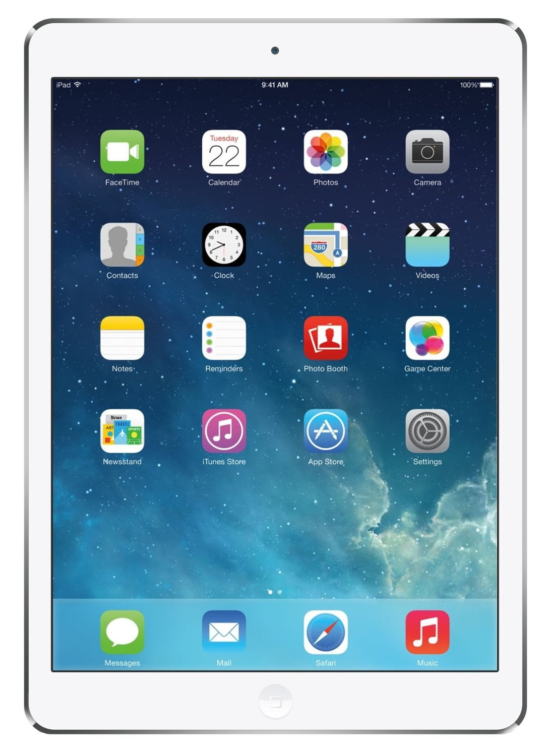 タブレット Apple - iPad Air MD788J/A wifi silver A1474 16GB Pre-Owned Apple iPad Air A1474 (WiFi) 16GB Silver (Used