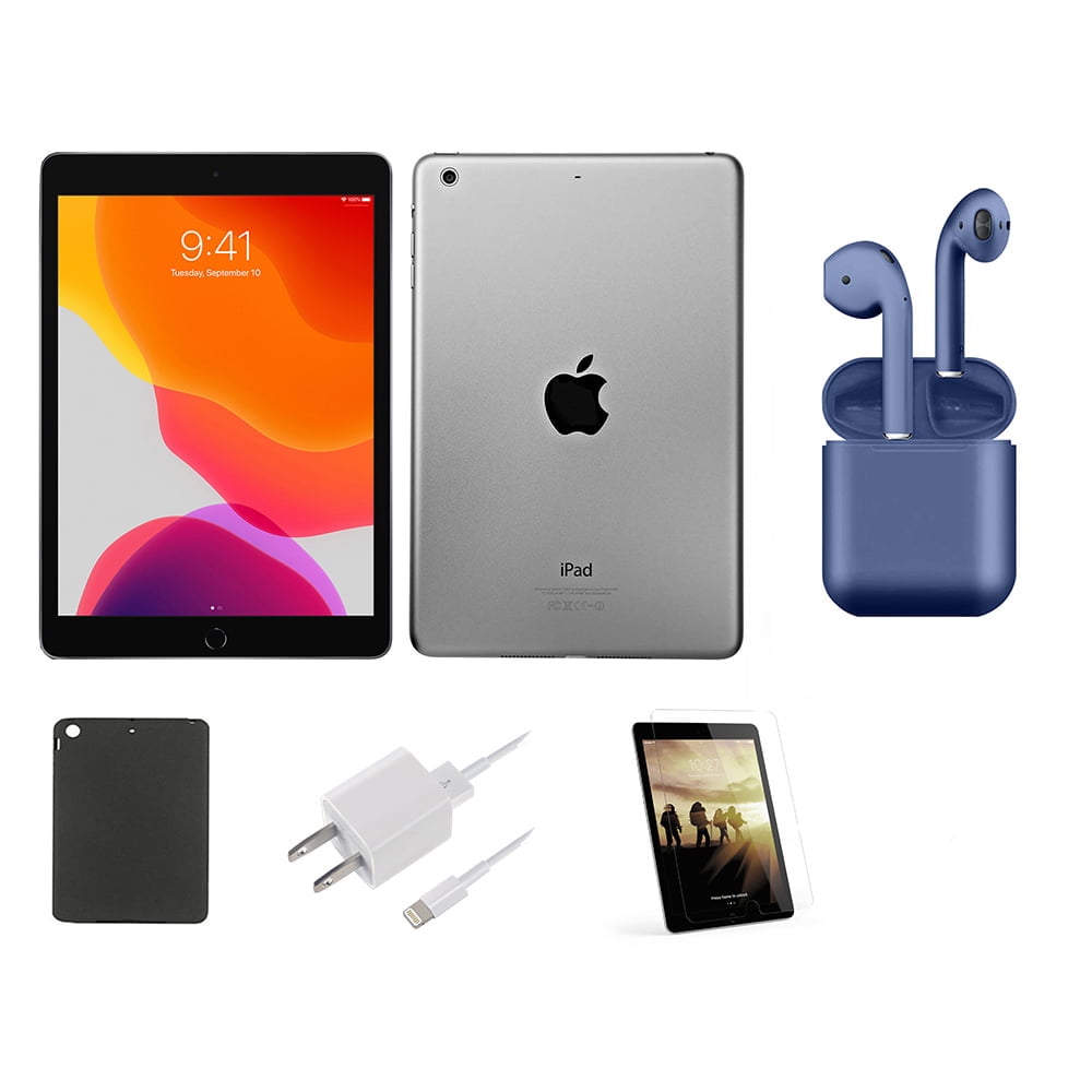 Restored | Apple iPad Air | 9.7-inch | 16GB | Wi-Fi Only | Bundle:  Pre-Installed Tempered Glass, Case, Rapid Charger, Bluetooth/Wireless  Airbuds By