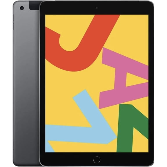 Pre-Owned Apple iPad Gen 7 10.2" Tablet 128GB WiFi Unlocked, Space Gray