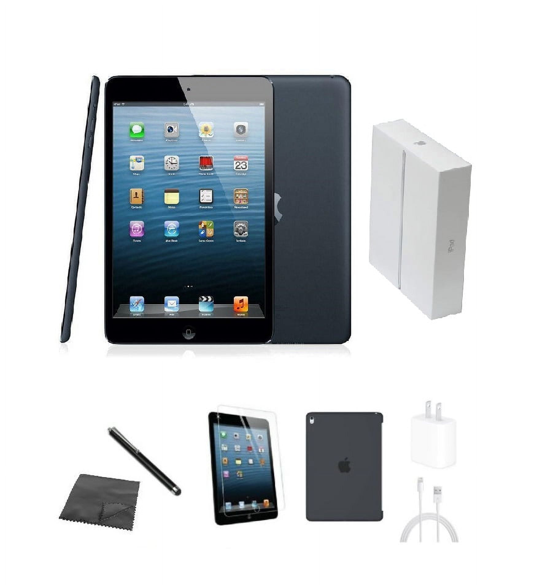 Restored Apple iPad Mini (1st Gen) A1432 (WiFi) 16GB Space Gray Bundle w/ Case, Box, Tempered Glass, Stylus, Charger (Refurbished)
