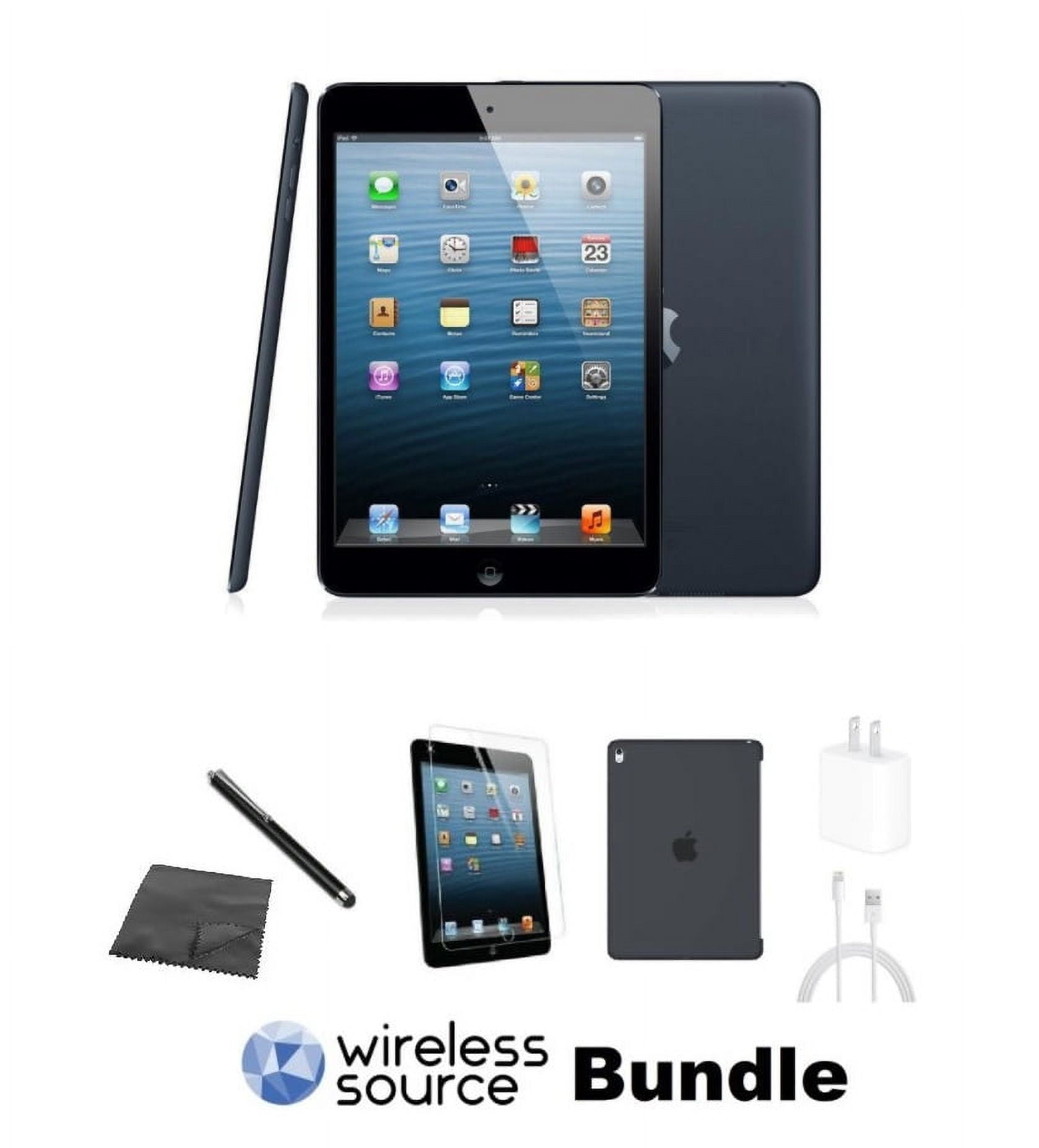 Restored Apple iPad Mini (1st Gen) A1432 (WiFi) 16GB Space Gray Bundle w/ Case, Tempered Glass, Stylus, Microfiber Cleaning Cloth, Charger (Refurbished)