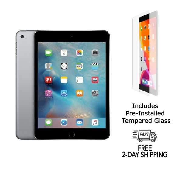 Restored Apple iPad Mini 2 A1489 (WiFi) 16GB Space Gray w/ Pre-Installed Tempered Glass (Refurbished)