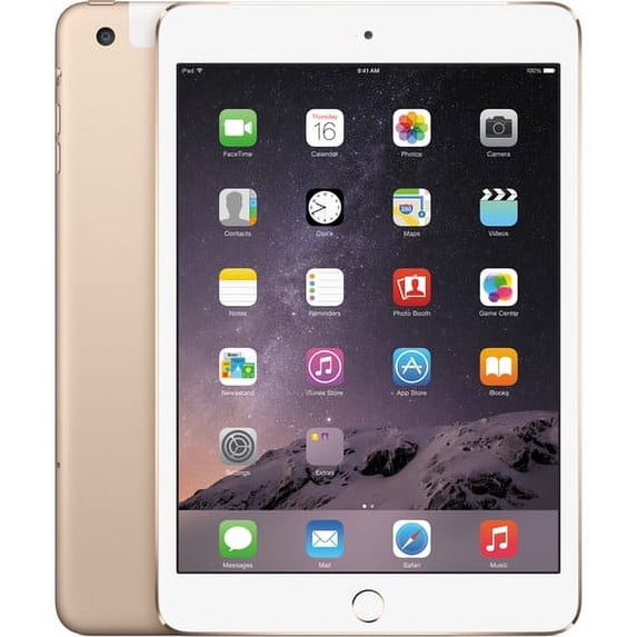 Restored Apple iPad Mini 3 16GB, Wi-Fi, 7.9" - Gold (MGYE2LL/A) (Refurbished)