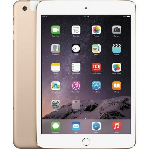 Restored Apple, Tablet Computer, Touch ID, iPad Mini 3 16GB, Wi-Fi, Gold/7.9 inch