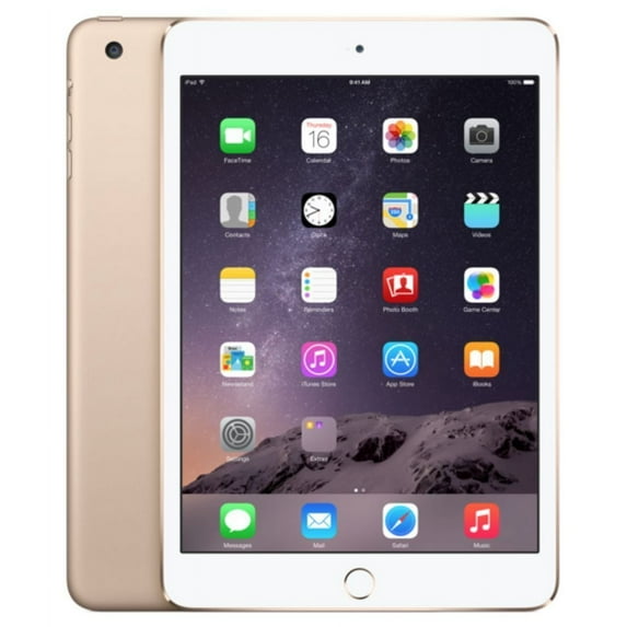Restored Apple iPad Mini 3 16GB, Wi-Fi, 7.9" - Gold (MGYE2LL/A) (Refurbished)