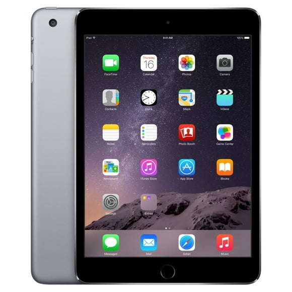 Restored Apple iPad Mini 3 16GB Wi-Fi w/ 5MP Camera- Gray (Refurbished)