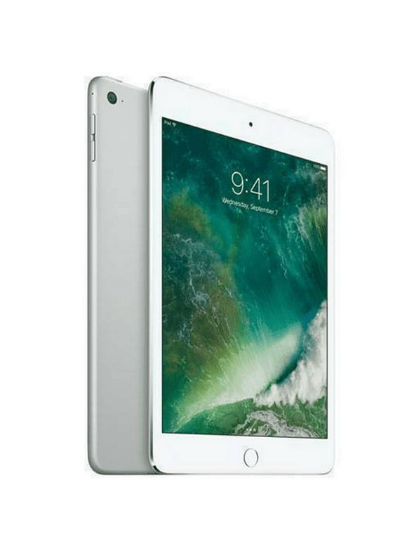 Restored Apple iPad Mini 4 128GB Wi-Fi + 4G Cellular (Unlocked) - Silver (Refurbished)