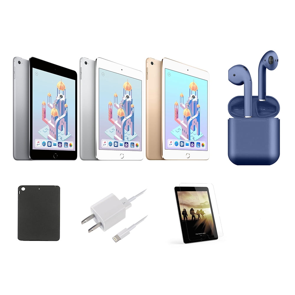 Restored | Apple iPad Mini 4 | 7.9-inch Retina | 32GB | Wi-Fi Only | Latest  OS | Bundle: Case, Pre-Installed Tempered Glass, Rapid Charger,