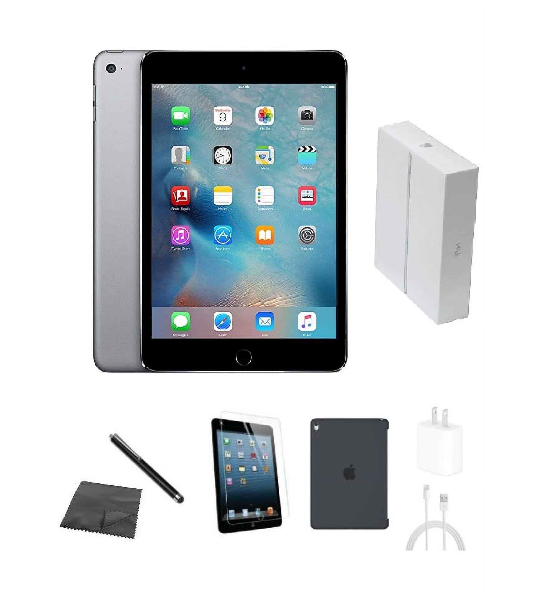 Restored Apple iPad Mini 4 A1538 (WiFi) 128GB Space Gray Bundle w/ Case ...