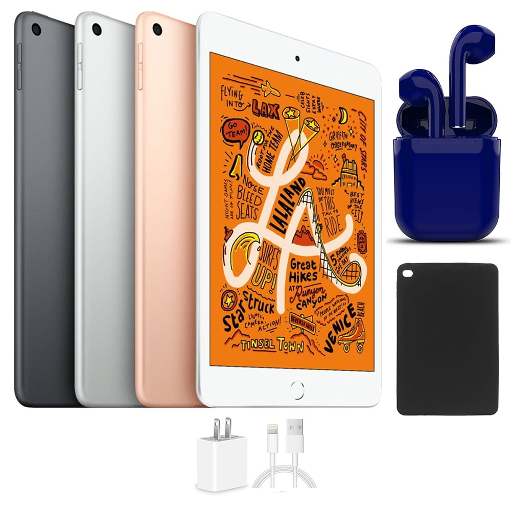 Restored Apple iPad Mini 5 7.9-inch Retina 64GB Latest OS Wi-Fi Only  Bundle: USA Essentials Bluetooth/Wireless Airbuds, Case, Rapid Charger By  