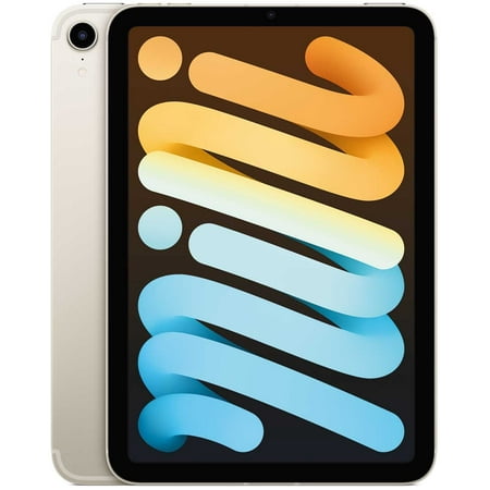 Restored Apple iPad Mini 6 A2568 (WiFi + Cellular Unlocked) 64GB Starlight (Refurbished)