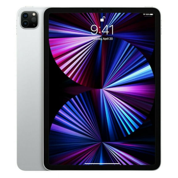 Restored Apple iPad Pro 11" (2021) A2301 (WiFi + Cellular Unlocked) 128GB Silver (Refurbished)
