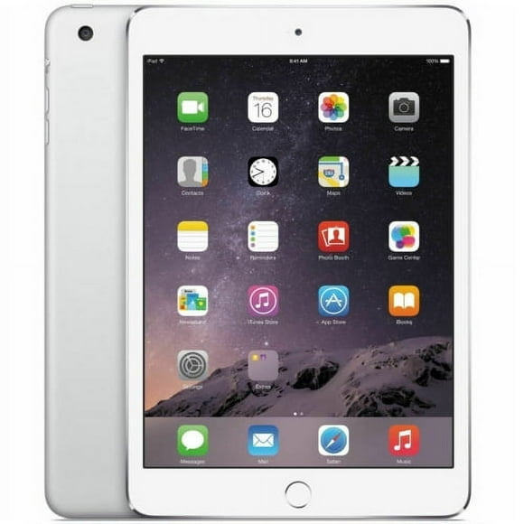 Restored Apple iPad mini 3 with Retina Display & Touch ID Wi-Fi 16GB - White & Silver (3rd generation) (Refurbished)