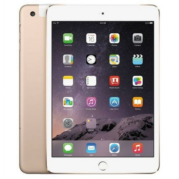 Restored Apple iPad mini 3 with Retina Display & Touch ID Wi-Fi + Cellular 16GB - White & Gold (3rd generation) (Refurbished)