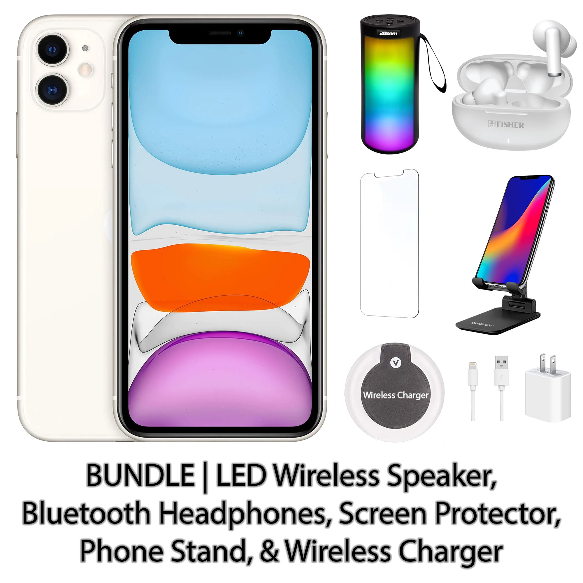 Restored Apple iPhone 11 128GB Purple Fully Unlocked Bundle Restored Apple iPhone 11 128GB Purple Fully Unlocked Bundle