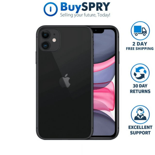 Restored Apple iPhone 11 256GB Black Fully Unlocked Smartphone