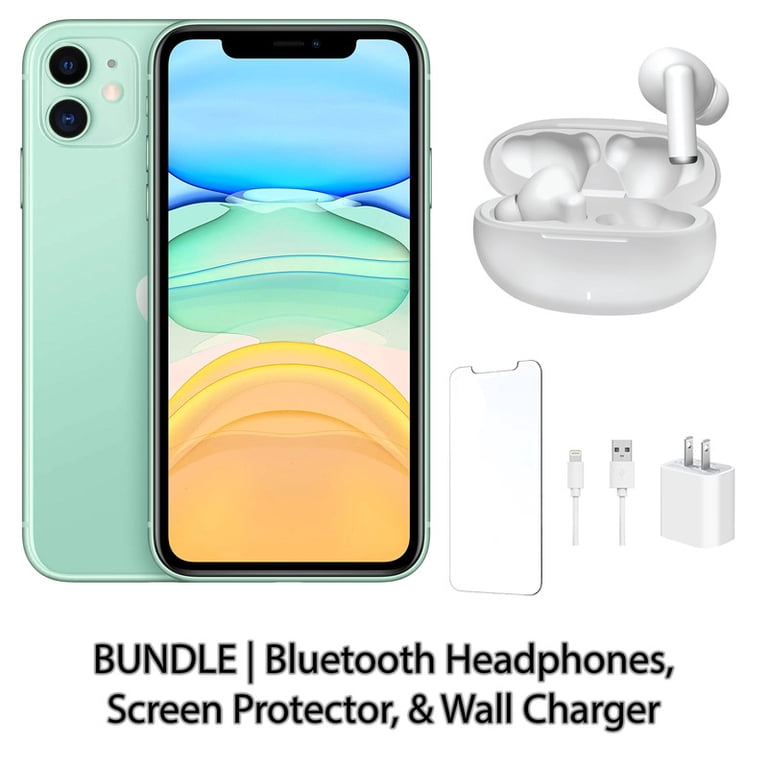 Apple iPhone 11 64GB Green, Fully Unlocked, Refurbished Bundle