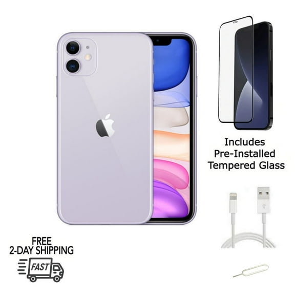 Restored Apple iPhone 11 A2111 Smartphone A13 Bionic Chip Liquid Retina HD Display Dual 12MP Camera System Unlocked, Purple 64GB 1 Pack