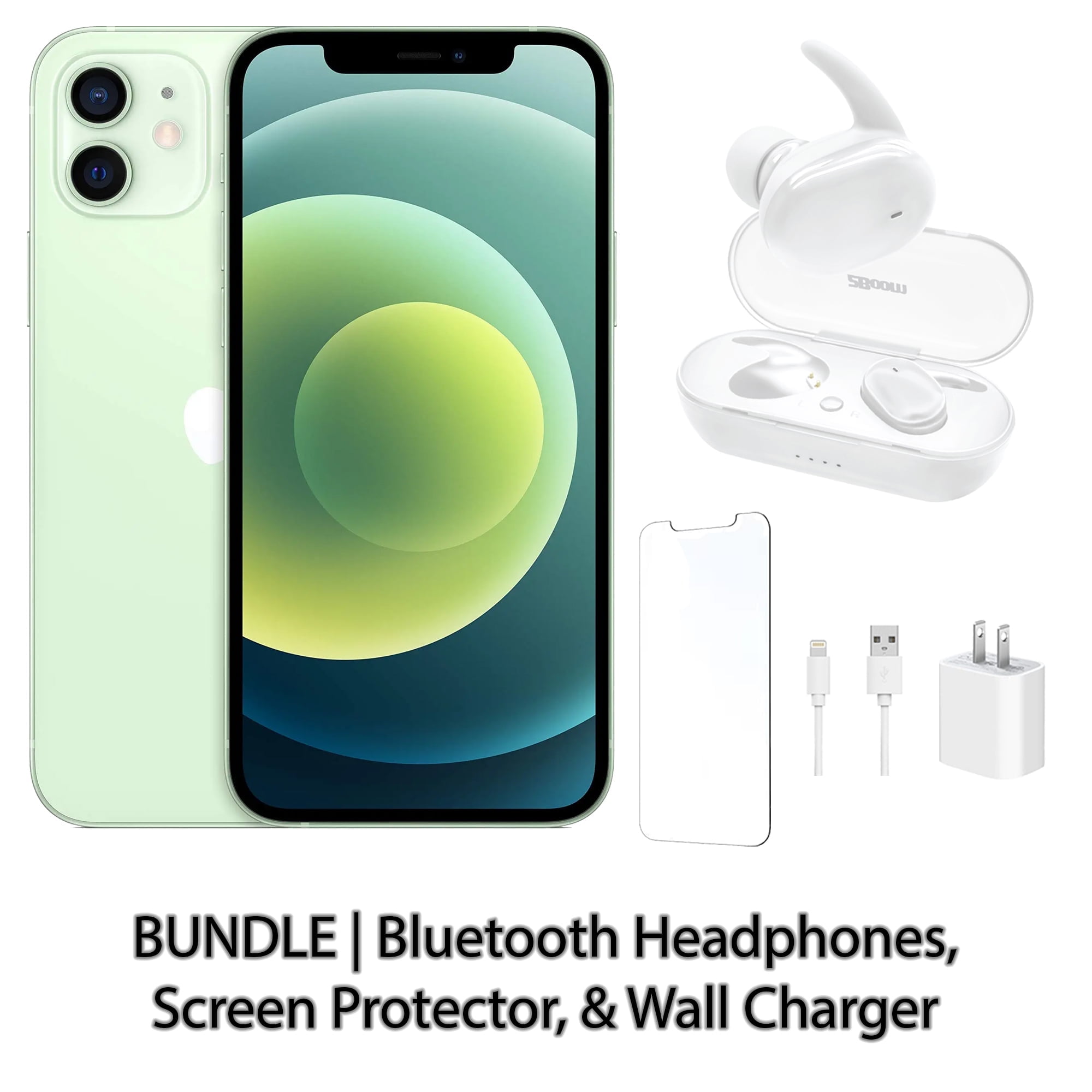 Restored Apple iPhone 12 128GB Green Fully Unlocked Bundle