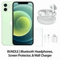 thumbnail image 1 of Restored Apple iPhone 12 128GB Green Fully Unlocked Bundle: Bluetooth Headphones, Screen Protector, & Wall Charger (Refurbished), 1 of 4