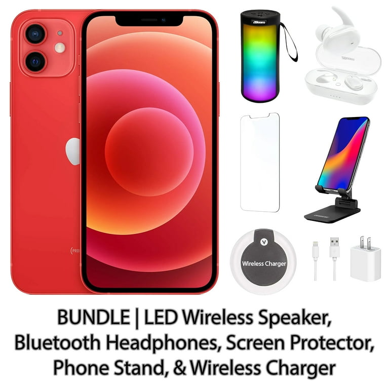 Restored Apple iPhone 12 128GB Red Fully Unlocked Bundle Restored Apple iPhone 12 128GB Red Fully Unlocked Bundle