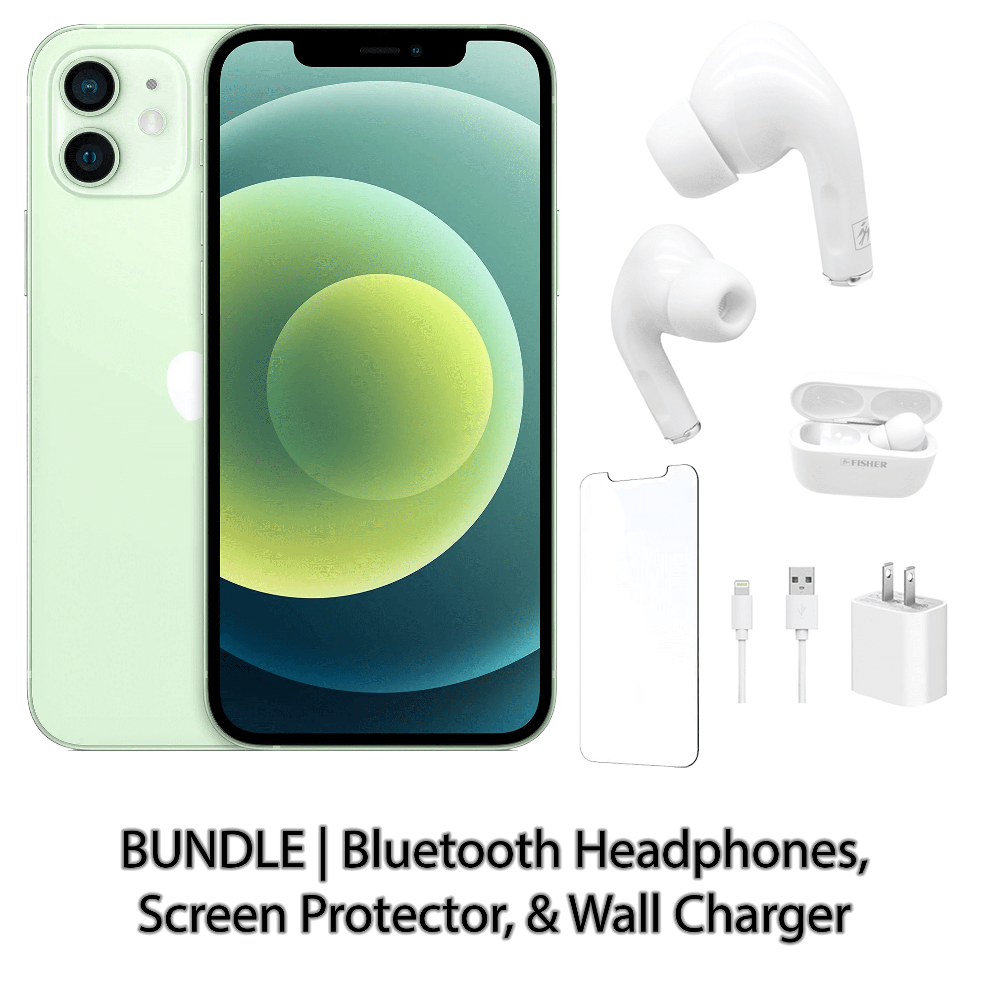 Restored Apple iPhone 12 256GB Black Fully Unlocked Bundle Bluetooth Headphones Screen Protector Wall Charger Refurbished Walmart