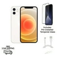 thumbnail image 1 of Restored Apple iPhone 12 (Fully Unlocked) 64GB White (A2172) Bundle with Pre-Installed Tempered Glass (Refurbished), 1 of 6
