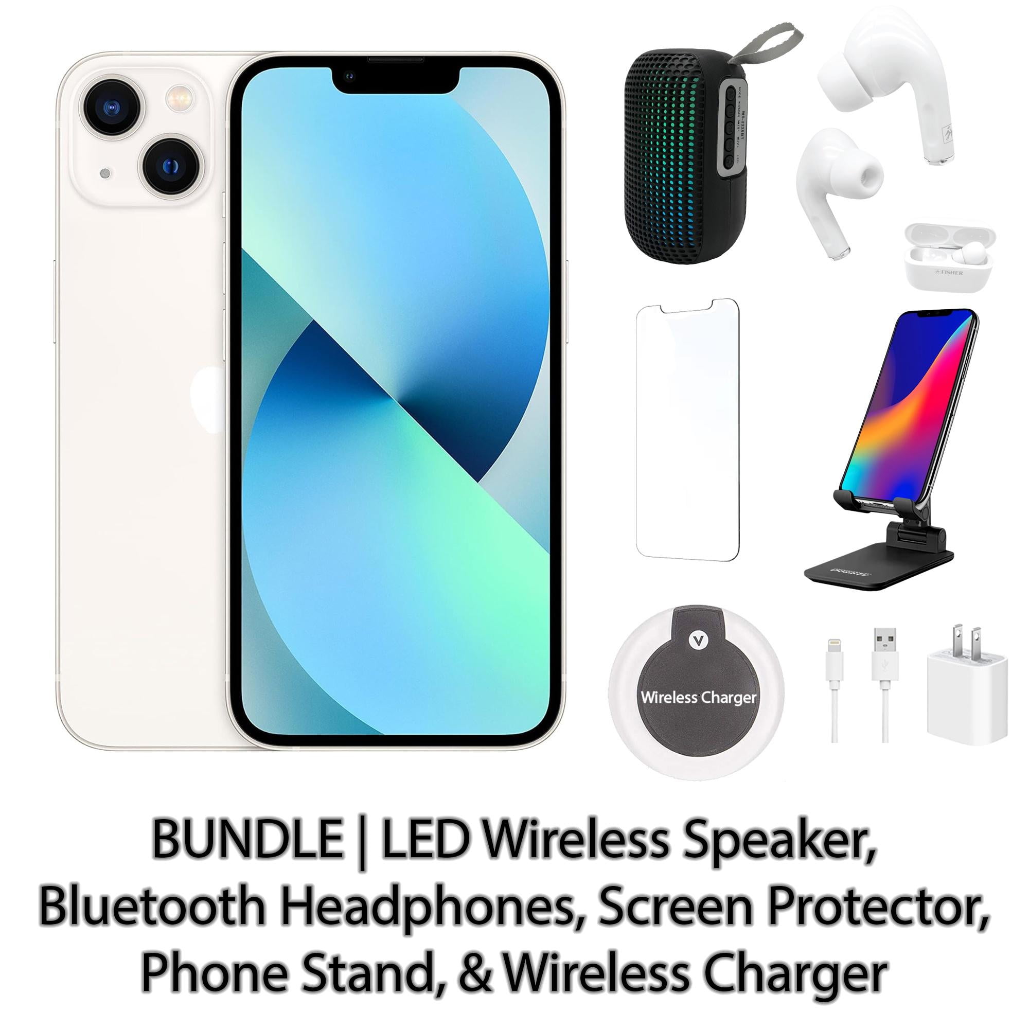Restored Apple iPhone XR 128GB Black Fully Unlocked with Bluetooth  Headphones, Screen Protector, & Wall Charger (Refurbished)